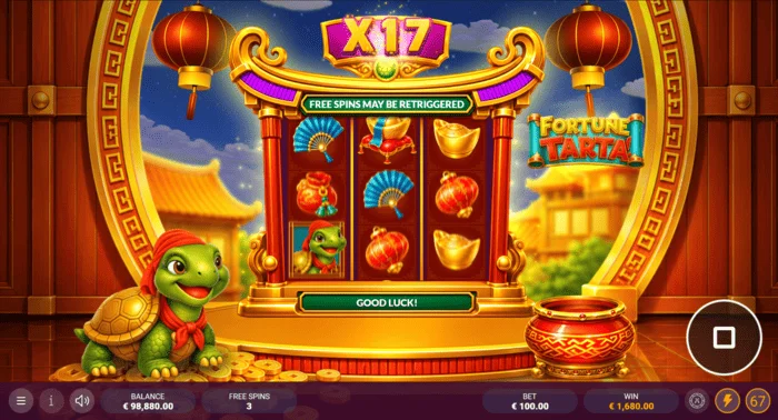 Fortune Tarta - modo de giros gratis con multiplicador